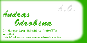 andras odrobina business card